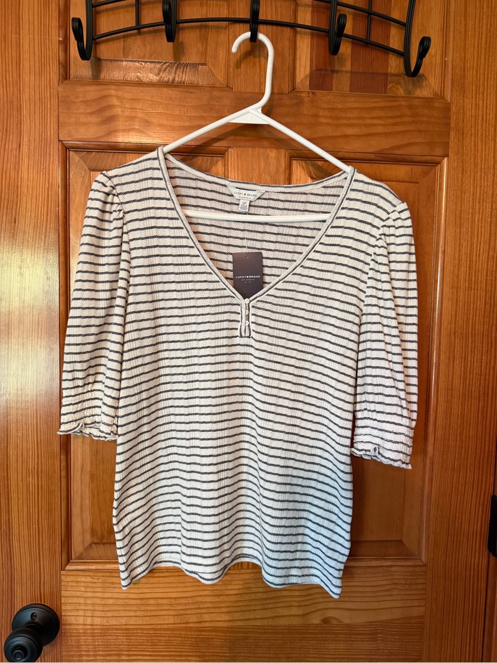 Lucky Brand short sleeve v neck- size small